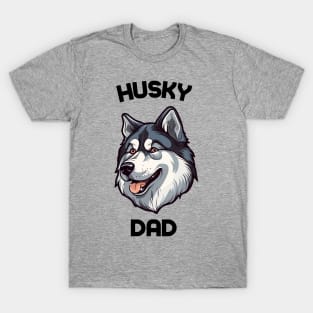 Husky Dad Funny Gift Dog Breed Pet Lover Puppy T-Shirt